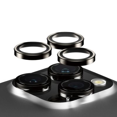 PanzerGlass Hoops Metal Camera Lens Protector Black iPhone 15 Pro | 15 Pro Max - Thumbnail 2