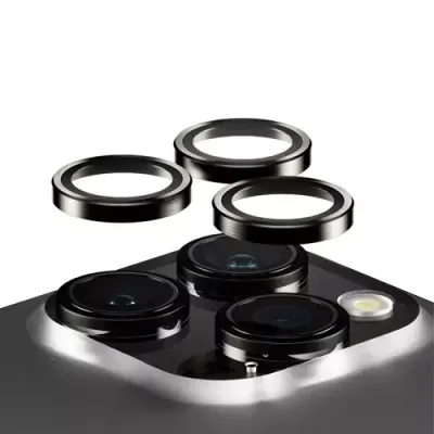 PanzerGlass Hoops Metal Camera Lens Protector Black iPhone 15 Pro | 15 Pro Max