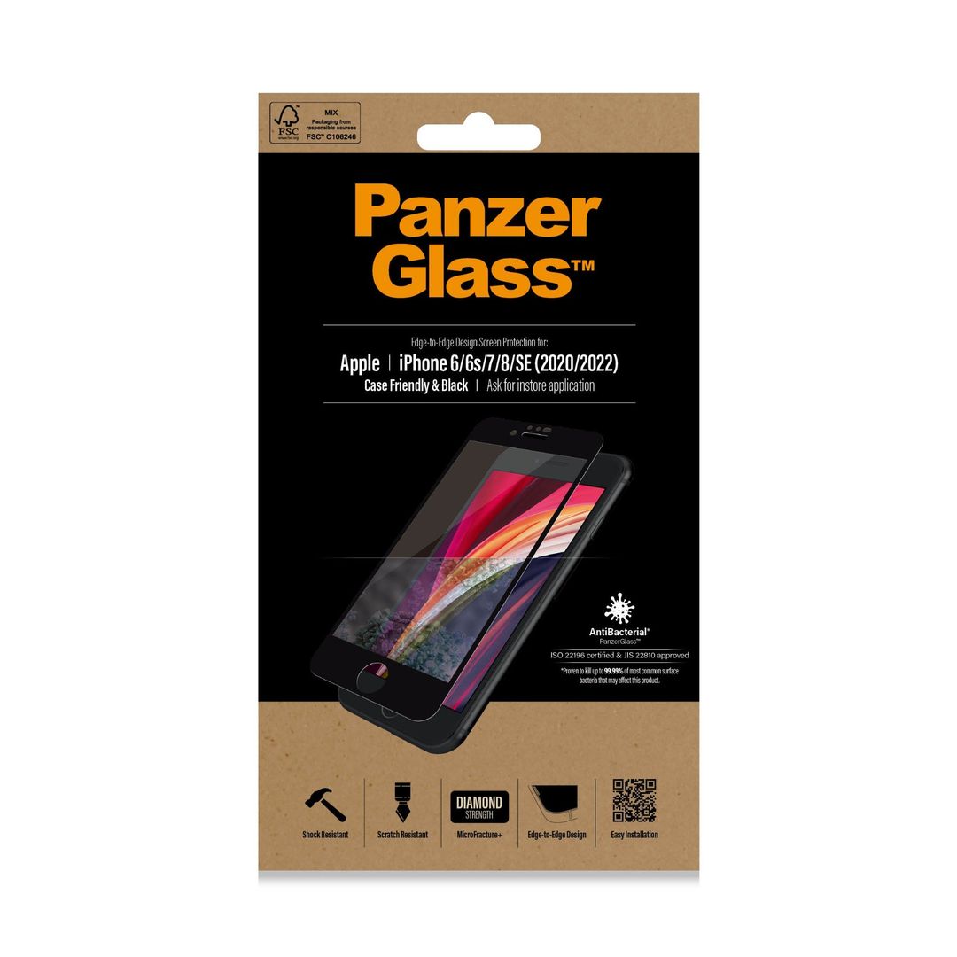 PanzerGlass ® Screen Protector iPhone 8 | 7 | 6s | 6 | SE (2020/2022) | Edge-to-Edge - Image 1