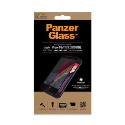 PanzerGlass ® Privacy Screen Protector iPhone SE (2020/2022) | 8 | 7 | 6 | 6s | Edge-to-Edge