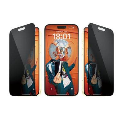 PanzerGlass Privacy Screen Protector iPhone 15 Plus | Ultra-Wide Fit w. EasyAligner