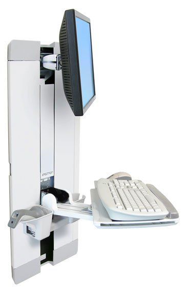 Ergotron StyleView Vertical Lift, Patient Room 61 cm (24") Wall White - Image 1
