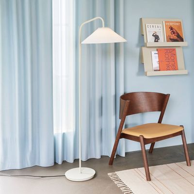 Hübsch Solid floor lamp, white, sand, glass, iron, E27