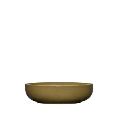 Hübsch Amare Medium bowl, olive green, Ø 28 cm, height 8 cm