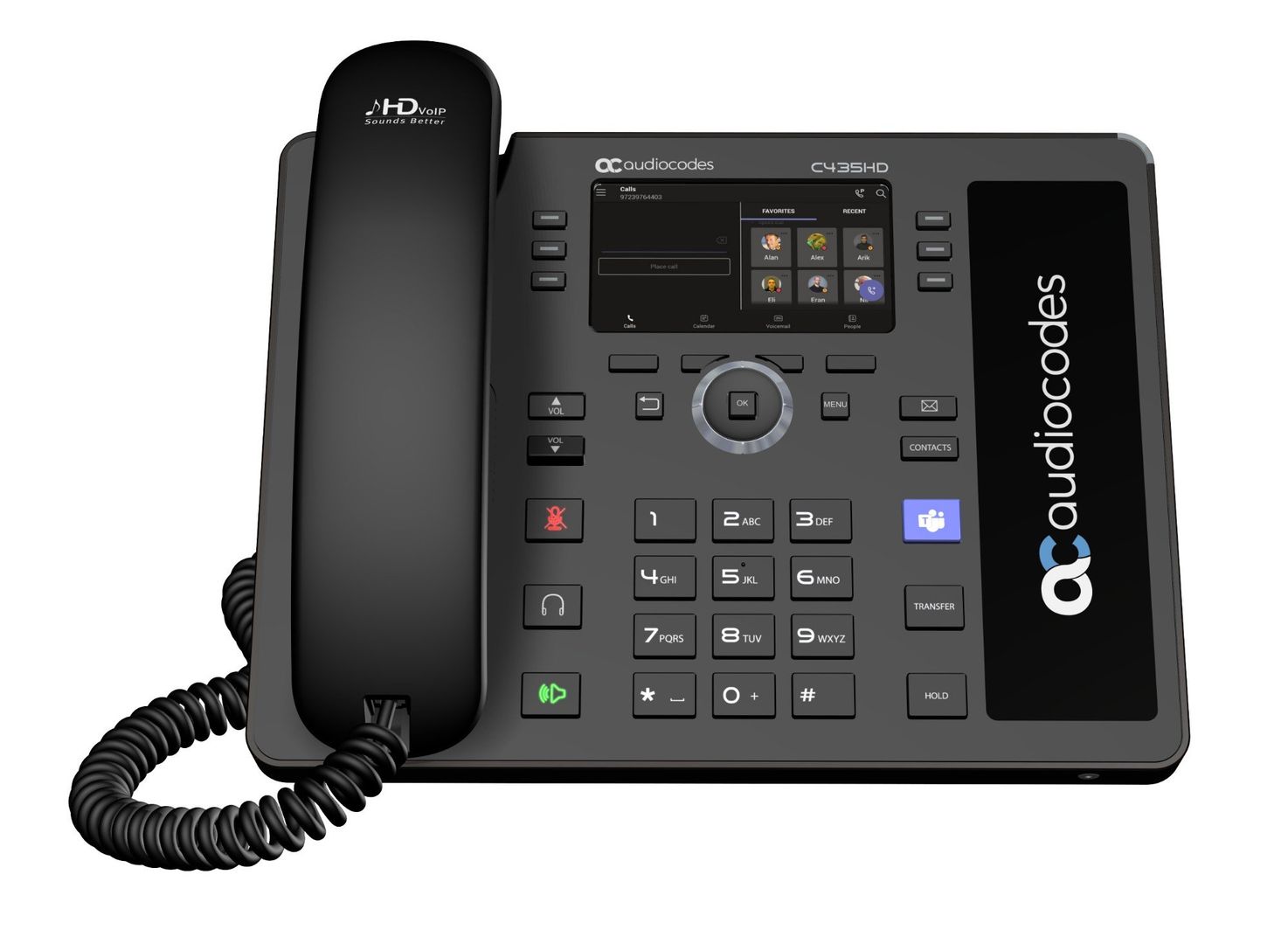 AudioCodes Teams C435HD-R IP-Phone PoE GbE black - Image 1