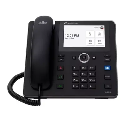AudioCodes Teams C455HD IP-Phone PoE GbE black with integrated BT and Dual Band Wi-Fi - Thumbnail 2