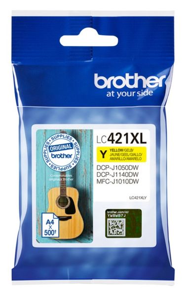Brother LC-421XLY ink cartridge 1 pc(s) Original High (XL) Yield Yellow