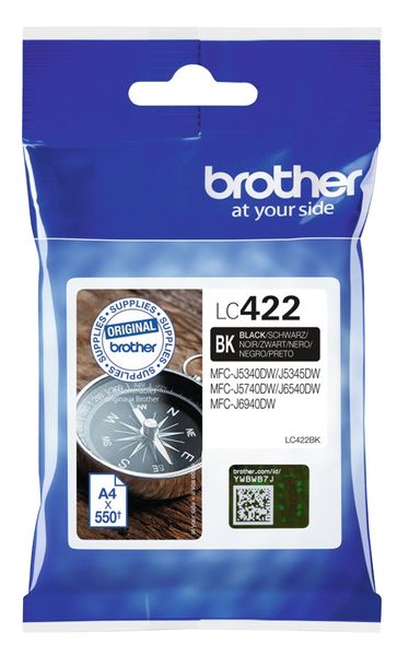 Brother LC422BK ink cartridge 1 pc(s) Original Black