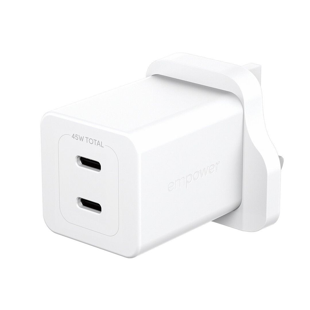 PanzerGlass empower™ by ® Turbo 45W Charger incl. 2 x USB-C | UK Plug - Image 1