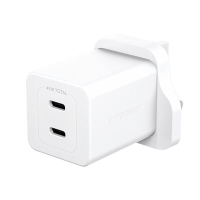 PanzerGlass empower™ by ® Turbo 45W Charger incl. 2 x USB-C | UK Plug