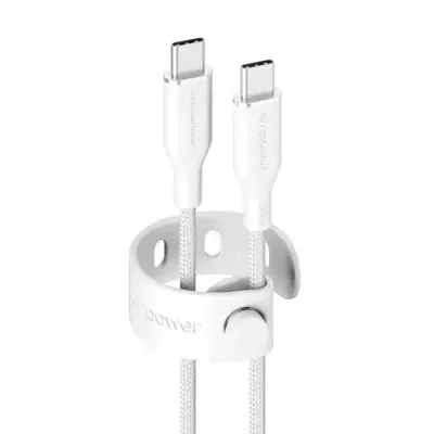 PanzerGlass empower™ by ® Racing 240W USB-C to USB-C Cable | USB 2.0 | 1.2M | Silver White - Thumbnail 2