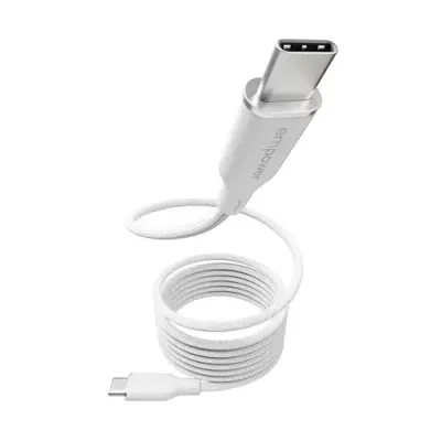 PanzerGlass empower™ by ® Magnetic 240W USB-C to USB-C Cable | USB 2.0 | 1.5M | Silver White - Thumbnail 2