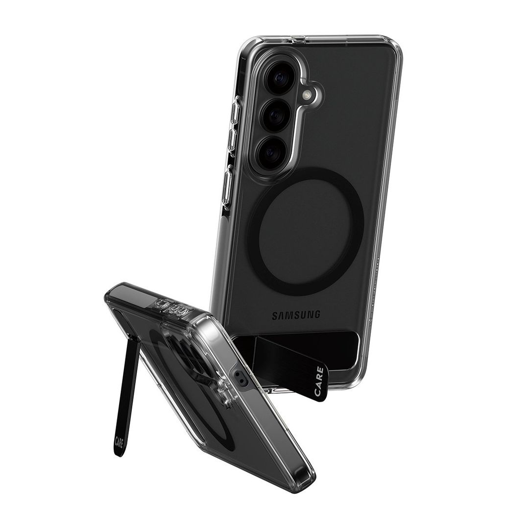 PanzerGlass CARE™ by ® Urban Explorer Case Transparent w. Black Kickstand & Qi Samsung Galaxy S26 - Image 1