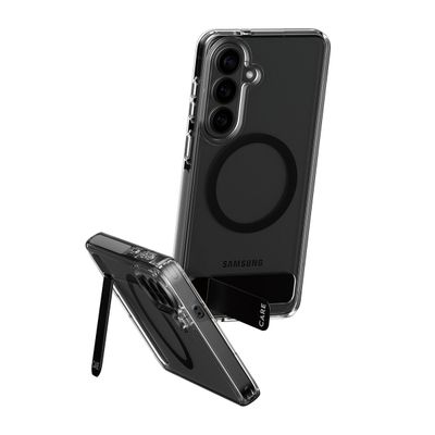 PanzerGlass CARE™ by ® Case Transparent w. Black Kickstand & Qi Samsung Galaxy S26+