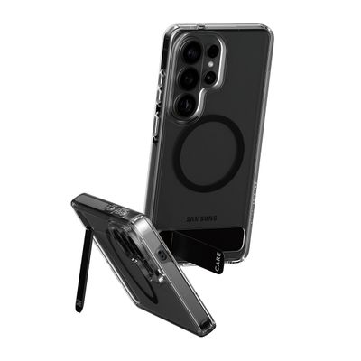 PanzerGlass CARE™ by ® Urban Explorer Case Transparent w. Black Kickstand & Qi Samsung Galaxy S26 Ultra
