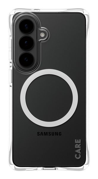 PanzerGlass CARE™ by ® Samba Case Transparent w. White Qi Samsung Galaxy S26