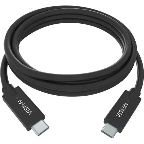 Vision TC 2MUSBC/BL USB cable USB 3.2 Gen 1 (3.1 Gen 1) 2 m USB C 5 Gbit/s Black - Image 1