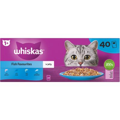 Whiskas 1+ Pouches in Jelly - Fish Favourites / 40