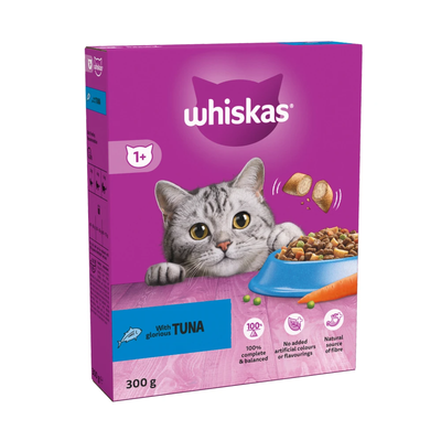 Whiskas With Tuna Dry Cat Food 300g 1 Yr +
