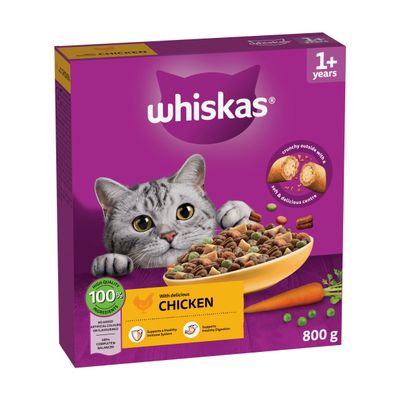 WHISKAS 1+ Dry CHICKEN Cat Food 800g - Thumbnail 2