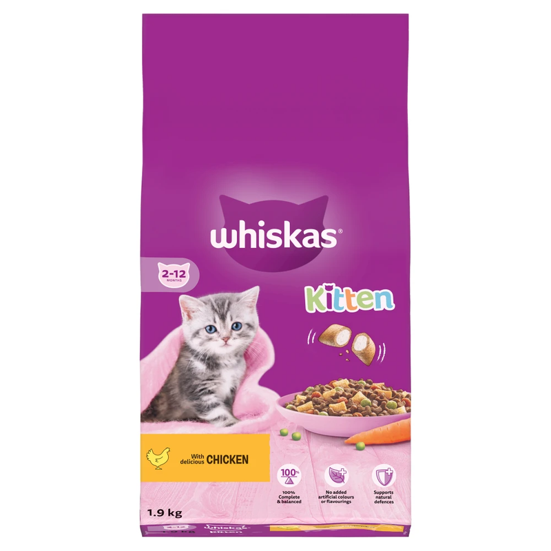 Whiskas Complete Kitten Dry Food - 1.9kg - Image 1