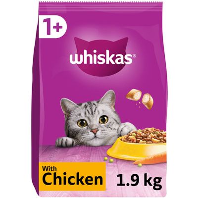 Whiskas 1+ Chicken Adult Dry Cat Food 1.9kg
