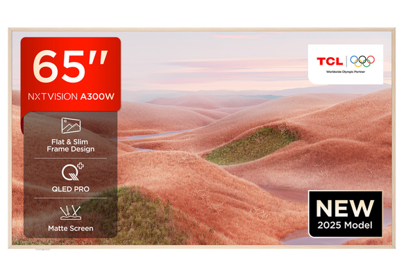 65" TCL NXTVISION A300W QLED 4K HDR Smart Google TV - 65A300W-UK, Silver/Grey - Thumbnail 2