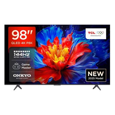 TCL 98P8K 2025 98" 4K QLED UHD Smart TV - BLACK