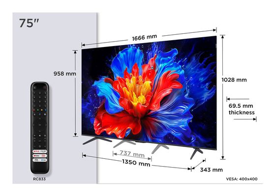 TCL P8K 75P8K 75" 4K QLED HDR Smart TV - Thumbnail 2