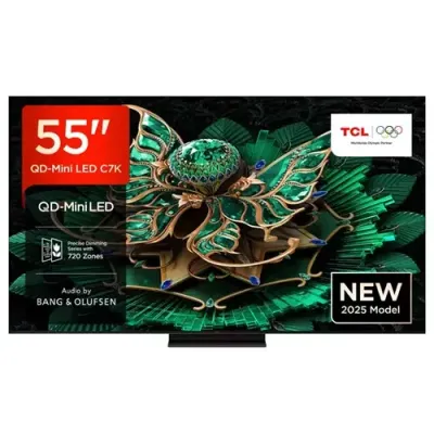 TCL 55C7K-UK TV 139.7 cm (55") 4K Ultra HD Smart TV Wi-Fi Black 3000 cd/m