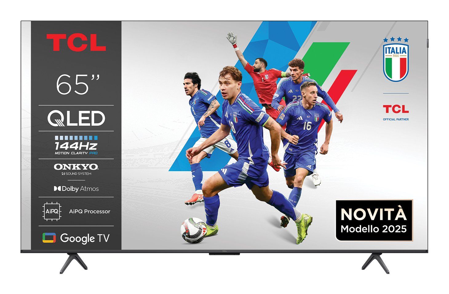 65" TCL 65P8K Smart 4K Ultra HD HDR QLED TV, Silver/Grey - Image 1