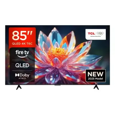 TCL T6C -UK 85 inch QLED 4K HDR 10+ Dolby Vision & Atmos Smart Fire TV