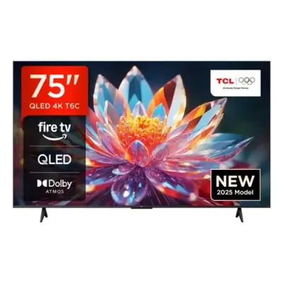 TCL T6C -UK 75 inch QLED 4K HDR 10+ Dolby Vision & Atmos Smart Fire TV - Thumbnail 2