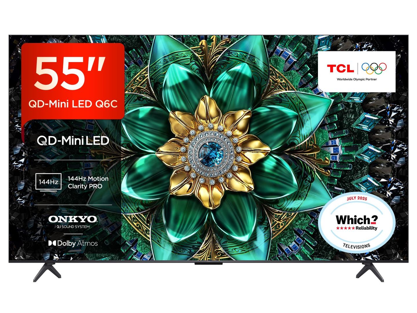 TCL 55Q6C 2025 55" 4K QD-Mini LED UHD Smart TV - BLACK - Image 1