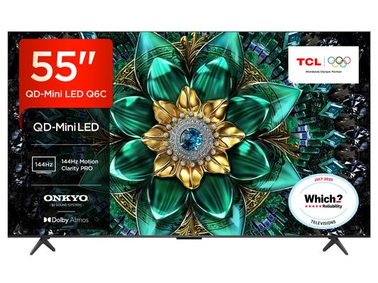 TCL 55Q6C 2025 55" 4K QD-Mini LED UHD Smart TV - BLACK