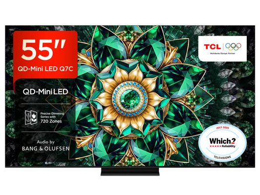 TCL 55Q7C 2025 55" Premium 4K QD-Mini LED UHD Smart TV - BLACK