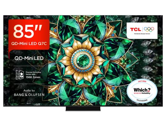 TCL 85Q7C 2025 85" Premium 4K QD-Mini LED UHD Smart TV - BLACK