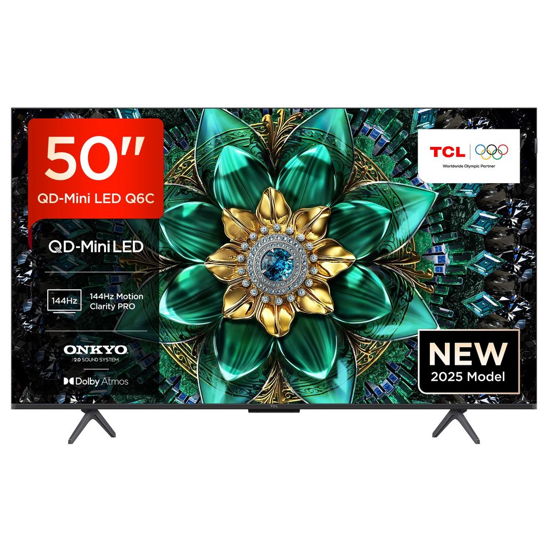 TCL 50Q6C-UK 50 Inch 4K QD Mini-LED Smart TV Google TV & Dolby Vision - Image 1