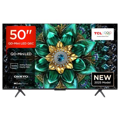 TCL 50Q6C-UK 50 Inch 4K QD Mini-LED Smart TV Google TV & Dolby Vision