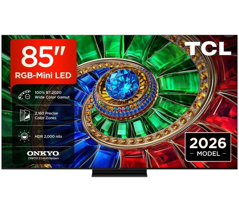 TCL 85RM7L-UK 85-Inch 4K RGB Mini LED Smart TV Ultra HD 144Hz Google TV with Dolby Vision HDR & Onkyo Sound - Image 1