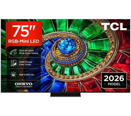 TCL 75RM7L-UK 75 4K HDR Smart Google TV Ultra Large 75 Inch UHD TV with Dolby Vision HDR & Google TV Streaming Apps
