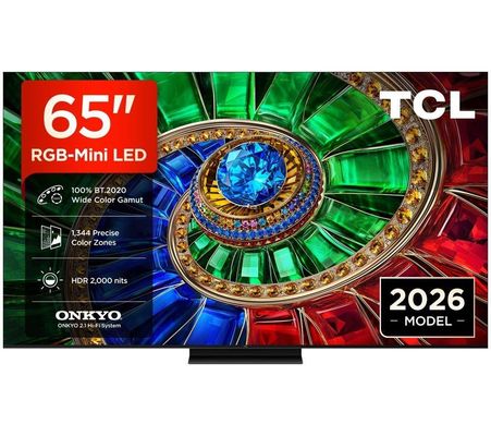 TCL 65RM7L-UK 65 4K Mini LED Google TV RGB Precision Dimming 144Hz Gaming ONKYO Sound AI Processor & Gemini Smart TV
