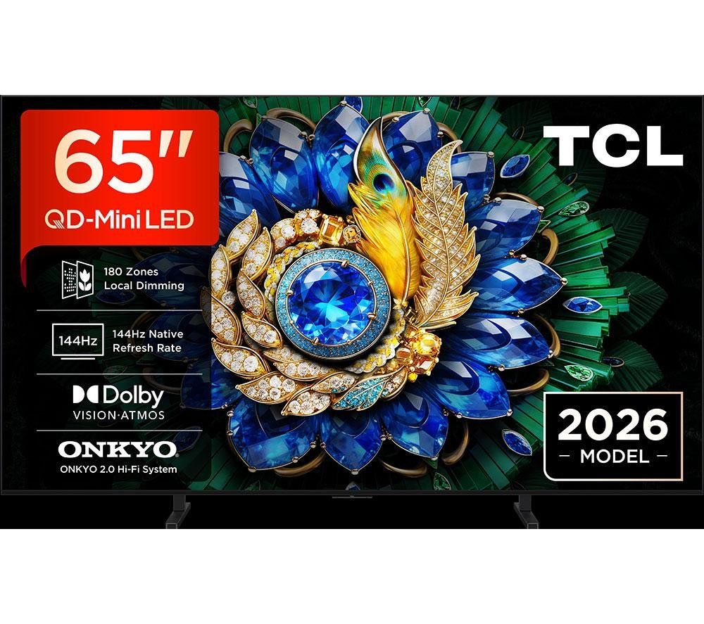 TCL 65A400M-UK 65 Inch 4K QD-Mini LED Google TV 144Hz Gaming Dolby Vision & ONKYO Audio - Image 1