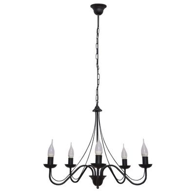 HELAM Malbo 5-bulb chandelier in black - Thumbnail 2