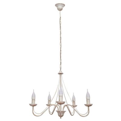 HELAM Malbo 5-bulb chandelier in white - Thumbnail 2