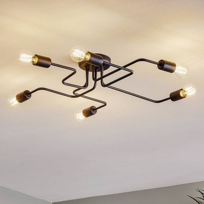 HELAM Ceiling lamp Tube 6-bulb black