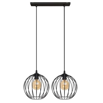 HELAM Cumera pendant light, 2-bulb, long, lampshades Ø 30 cm - Thumbnail 2
