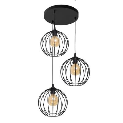 HELAM Cumera pendant light, 3-bulb, round - Thumbnail 2