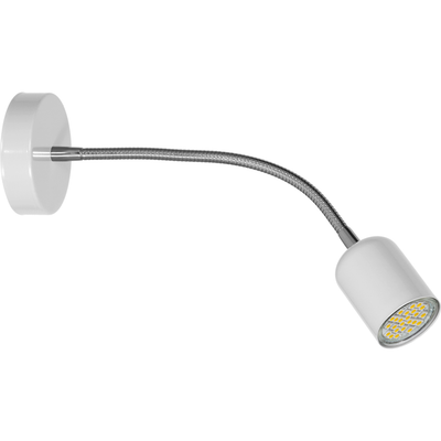 Eko-Light Maxi wall light with flexible arm, white - Thumbnail 2