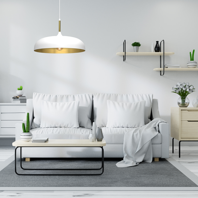 Eko-Light Lincoln pendant light, white/gold - Thumbnail 2